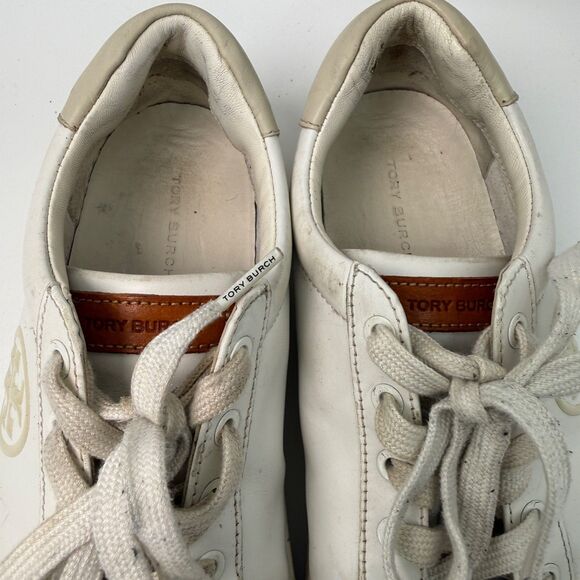 Tory Burch Women's 7 Color Block Signature Logo Leather Sneaker Shoes - Picture 5 of 10